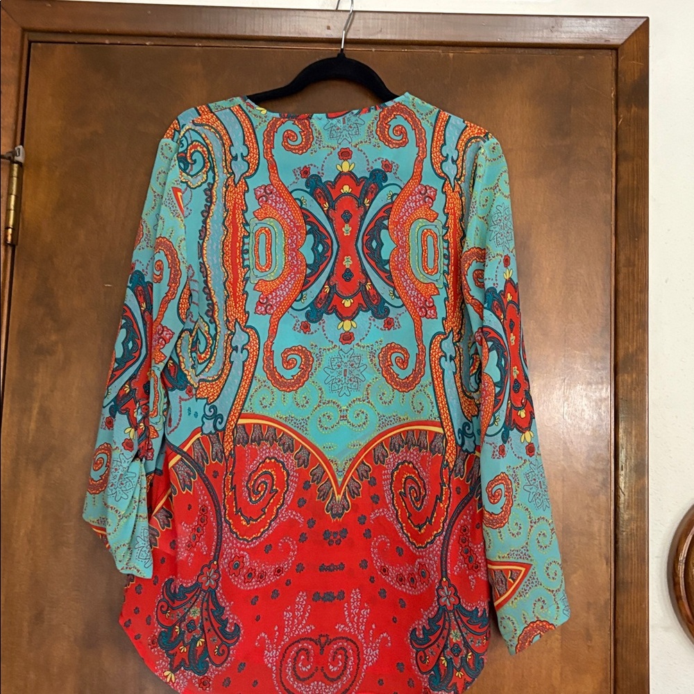 TRIBAL Sz Medium Print Tunic Never Worn So Pretty - Picture 5 of 8
